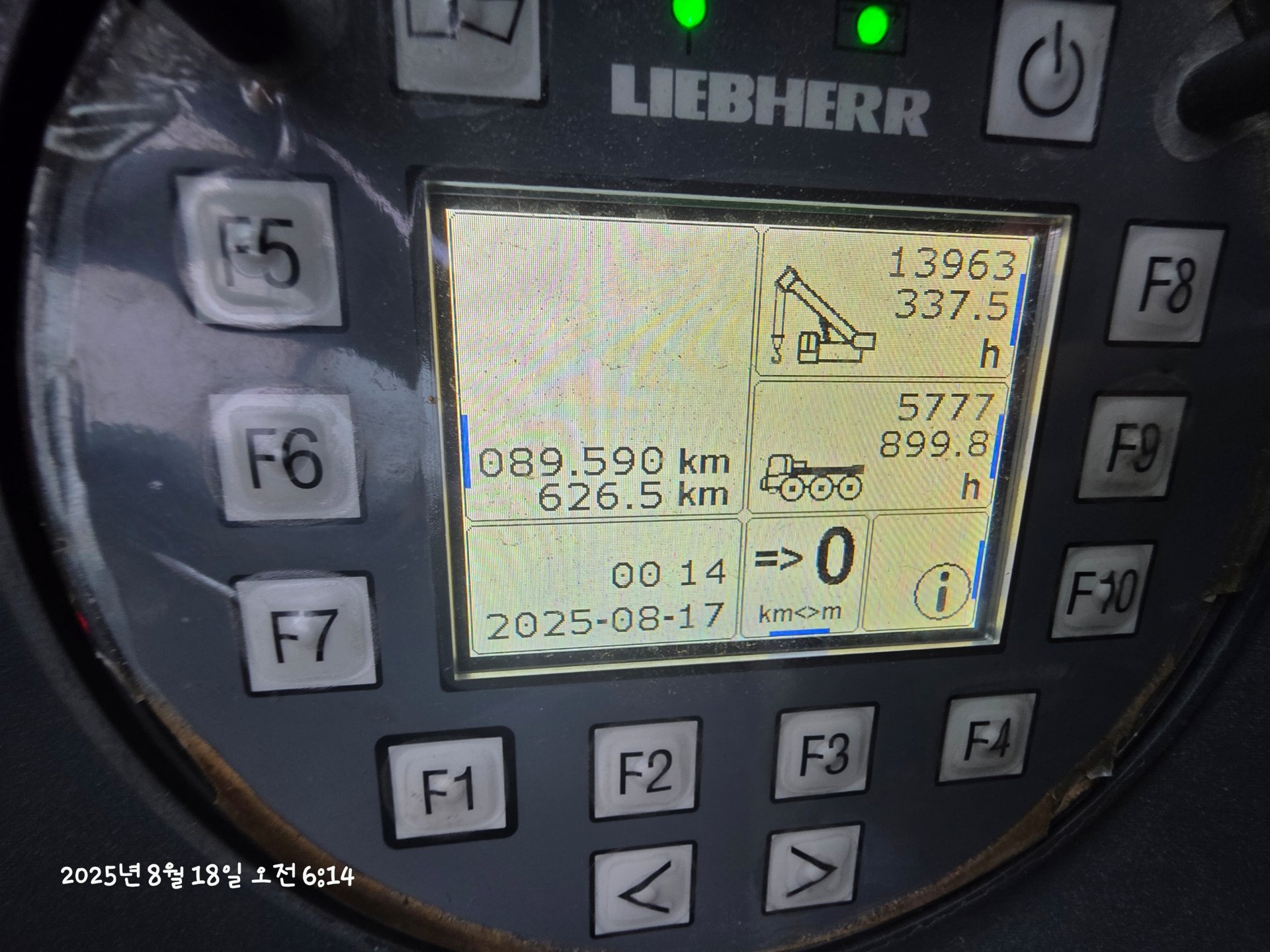 LTM 1055-3.2 계기판 · 거리/시간 1