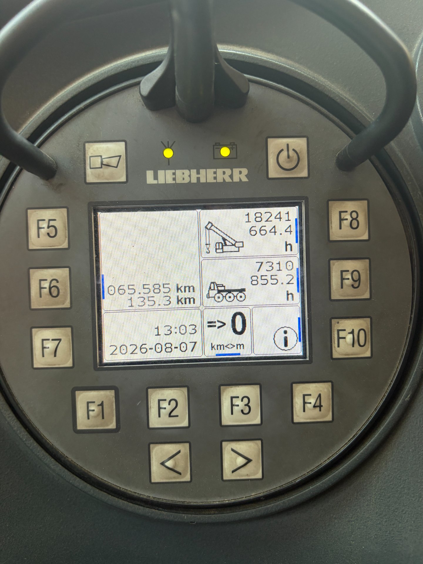 LTM 1095-5.1 계기판 · 거리/시간 1
