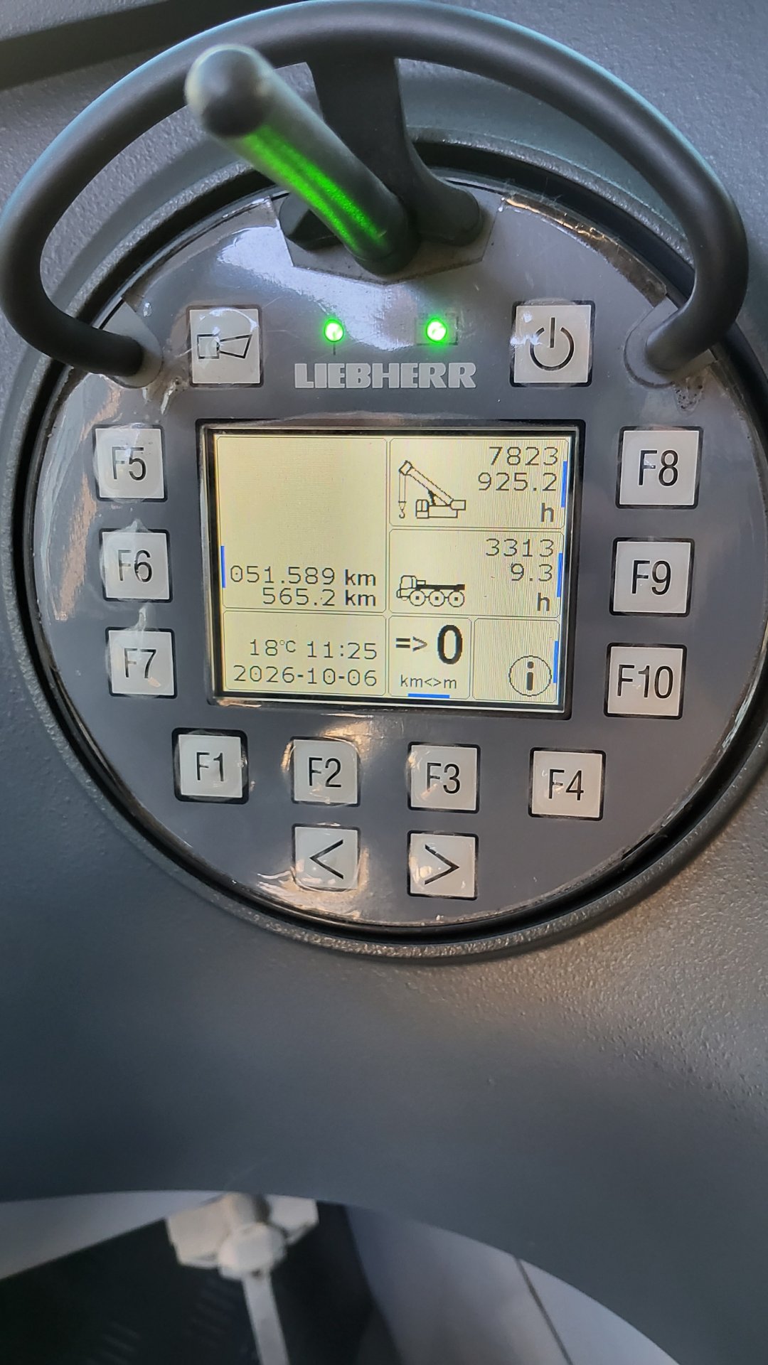 LTM 1200-5.1 계기판 · 거리/시간 1
