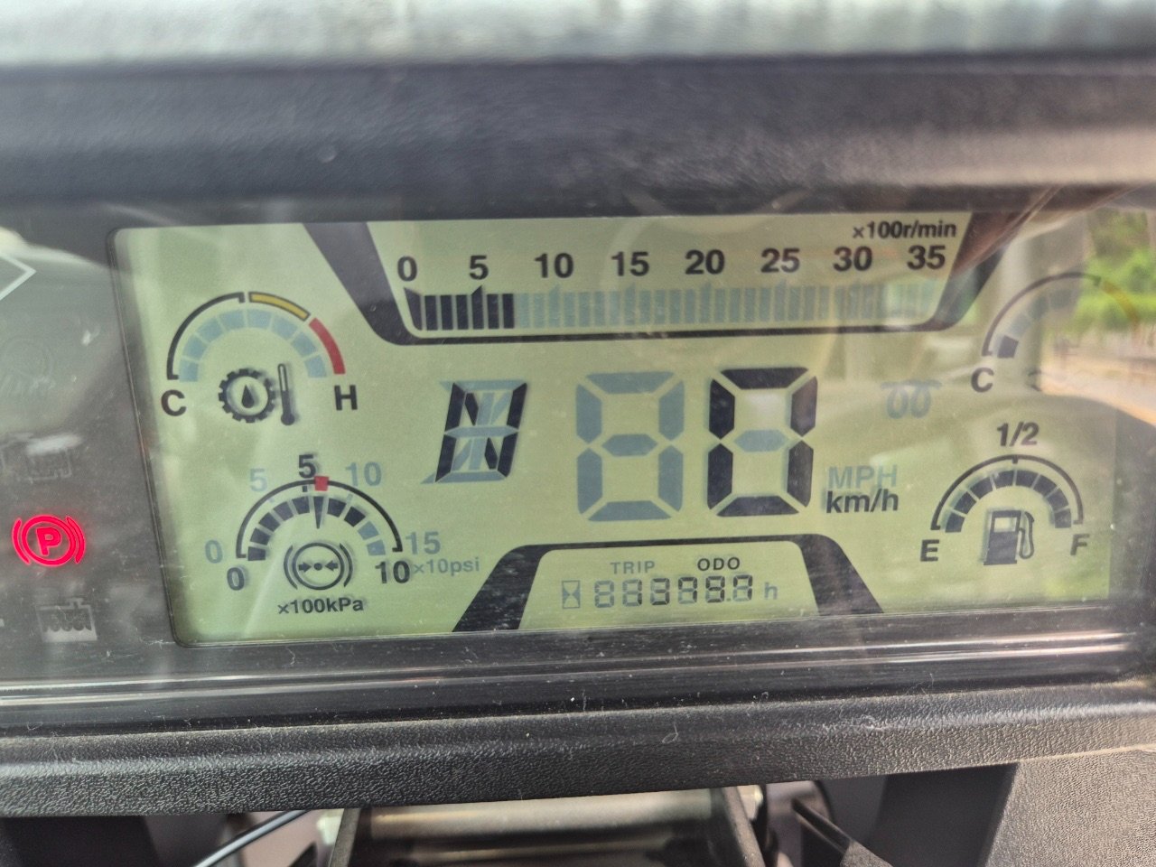 GR-130N-2 계기판 · 거리/시간 2